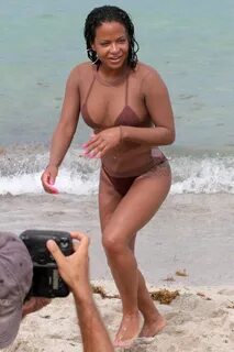 Christina Milian in Busty Bikini in Miami Beach 07/22/2017 *