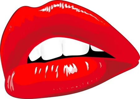 Red Lips Png Clip Art - Red Lips Art Png Transparent Png - F