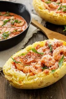 Spicy Tomato Garlic Shrimp with Spaghetti Squash - Recipe Ru