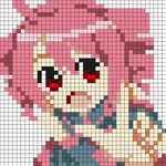 Kasane_Teto_Perler by K9_Blue on Kandi Patterns Anime pixel 