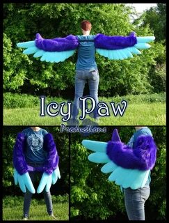 Purple/blue arm wings - Weasyl