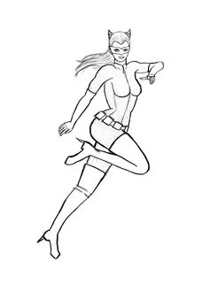 Pаскраска Catwoman #78090 (Супер герой) - Раскраски для печа
