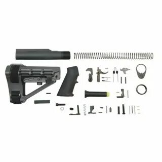 PSA SBA4 Classic Pistol Lower Build Kit, Black Palmetto Stat