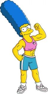 Muscular Marge Tapped Out - Simpsons Muscle Marge Clipart - 