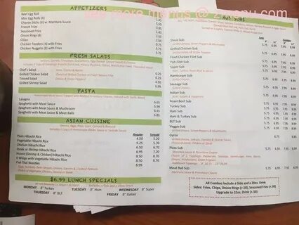 Online Menu of Aggies Hot Subs Restaurant, Wilson, North Car
