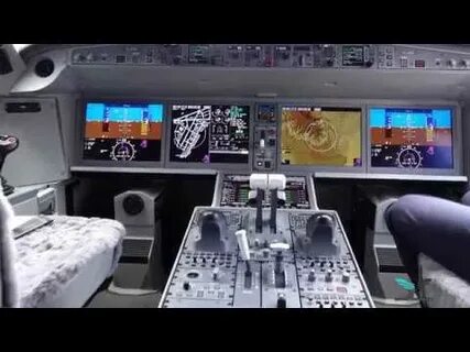 A tour of the Airbus A220-300 cockpit air Baltic YL-AAS - Yo