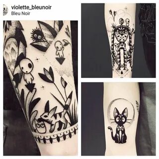 Studio Ghibli tattoos by Violette_bleunoir Studio ghibli tat