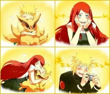 Naruto, Kushina, Minato and Kurama having fun together ♥ ♥ ♥