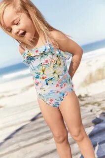 Girls Next Hawaiian Print Swimsuit (3mths-6yrs) - Blue Swimw