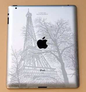 Great laser engraving of the Eiffel Tower on an iPad by In A