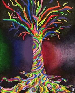 Trippy Tree Painting by Natalie Lue Fine Art America