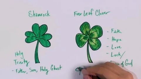 How to Draw a Shamrock - How to Draw a Four-leaf Clover CC -