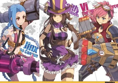 Vi-Jinx-Caitlyn Lol league of legends, League of legends cha