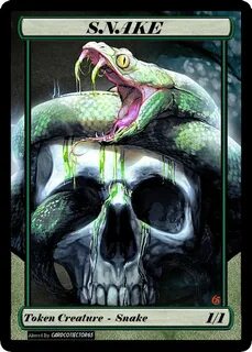 Extended Token style - 1/1 SNAKE 1.1 - Magic Origins, MTG, a