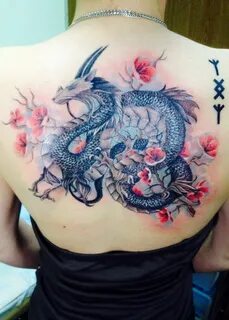Фото тату Михаил - Тату драконы на спине Dragon tattoo desig