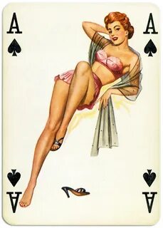 Pinup cards by Piatnik Baby Dolls from 1956 Nine of spades -