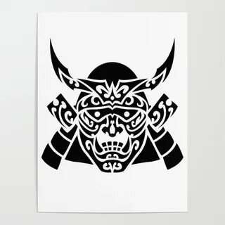 Japanese samurai helmet silhouette logo