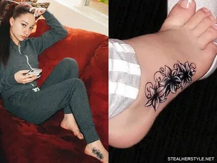 Danielle Bregoli Flower, Lily Foot Tattoo Steal Her Style