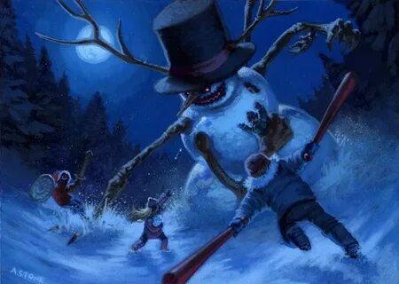 Evil Snowman by alexstoneart on DeviantArt Creepy christmas,