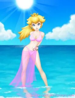 Peach at the beach by Daniel-Link on deviantART Princess pea