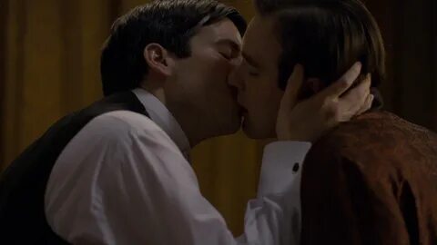 ausCAPS: Charlie Cox shirtless and kissing Rob James-Collier