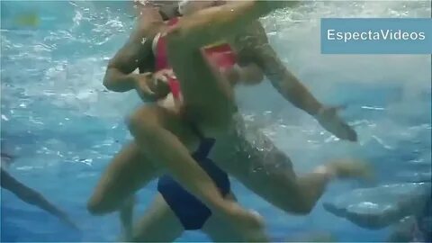 Women's water polo dirty plays underwater!!! - YouTube
