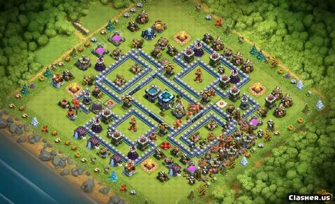 Town Hall 13 TH12.5 War/Trophy base v102 - anti 3 stars With