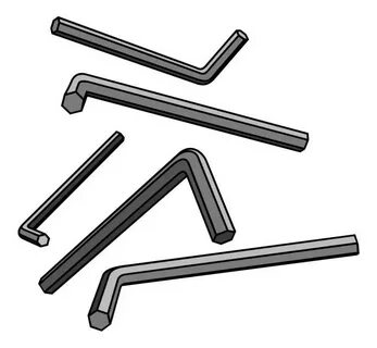 Clip Art Of A Hex Wrench Сток видеоклипы - iStock