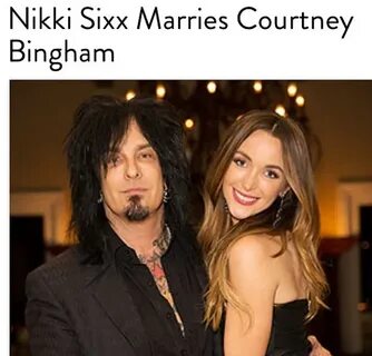 Our favorite couple gets #married! #nikkisixx of #motleycrue