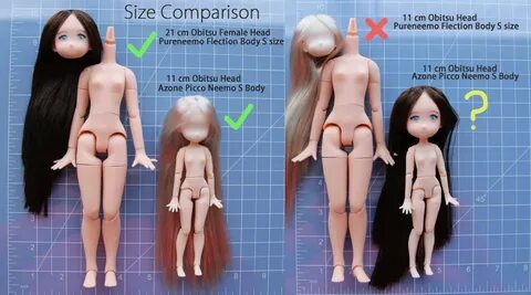 Azone/Obitsu Hybrid Skin Color and Size Comparison