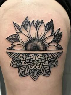 mandala design tattoo #Mandalatattoo Sunflower mandala tatto