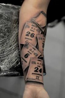 tear off calendar tattoo by karlinoboy on DeviantArt Tattoo 