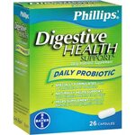 Phillips Digestive Health Daily Probiotic Capsules, 26 Ct - 