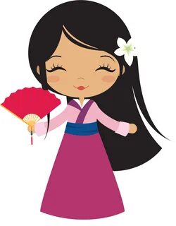 Asian girl clipart