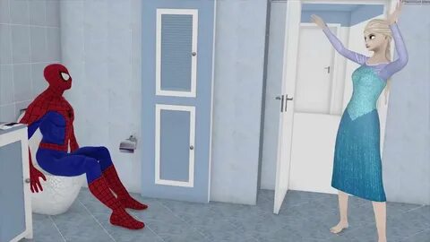 Spiderman x Elsa Sexxy in Toalet - Part 2 - YouTube