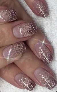 Pin by Empyjimenez on NAILS Rose gold nails glitter, Nail ar