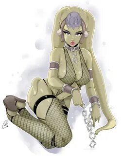 Xbooru - 1girl bodysuit breasts female female alien fishnet 