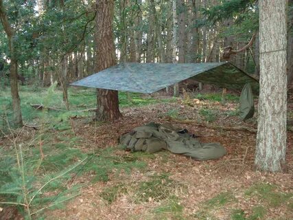 Sleeping under a tarp