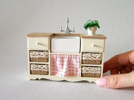 Miniature Kitchen Sink 1:12 Scale Dollhouse Furniture Etsy M