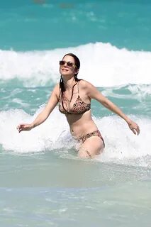 JULIE GONZALO in Bikini at a Beach in Miami - HawtCelebs