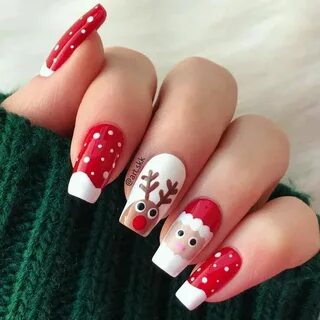 Pin by Ezulmysaray on Uñas Xmas nail art, Xmas nails, Santa 