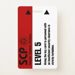SCP Level 5 ID Card Secure Contain Protect Cosplay Badge Scp