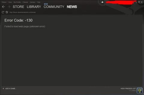 Как исправить ошибку 130 в Steam?
