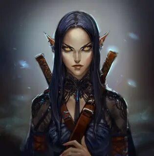 Log in Elf warrior, Dark elf, Character portraits