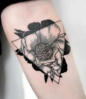 Геометрические 3д тату цветы" - карточка goncha Flower tatto