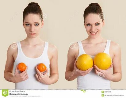 Conceptual Image To Illustrate Breast Enlargement Surgery Stock Photo - Ima...
