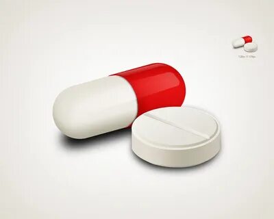 Capsule and White Pill Medicine Icon - Free PSD Files, Photo