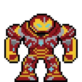 Hulkbuster Pixel art, Minecraft pixel art, Perler bead art