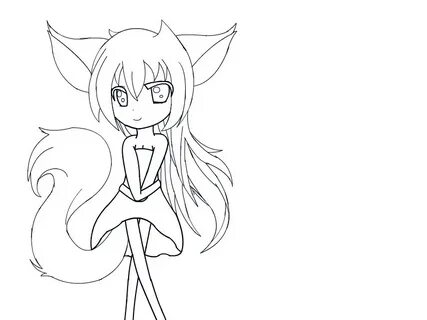 Uncolored furry chibi character ← a other Speedpaint drawing