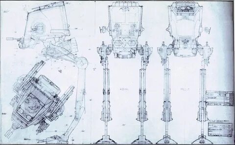 Star Wars All Terrain Scout Transport Blueprint Star wars ar